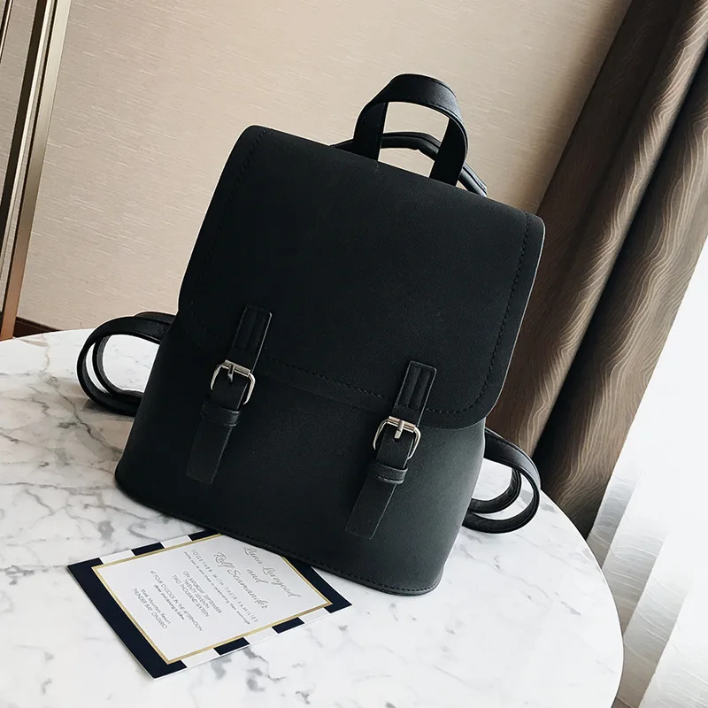 

2021 New Women's Backpack PU Material Casual Contrast Color High-quality Ladies Bags