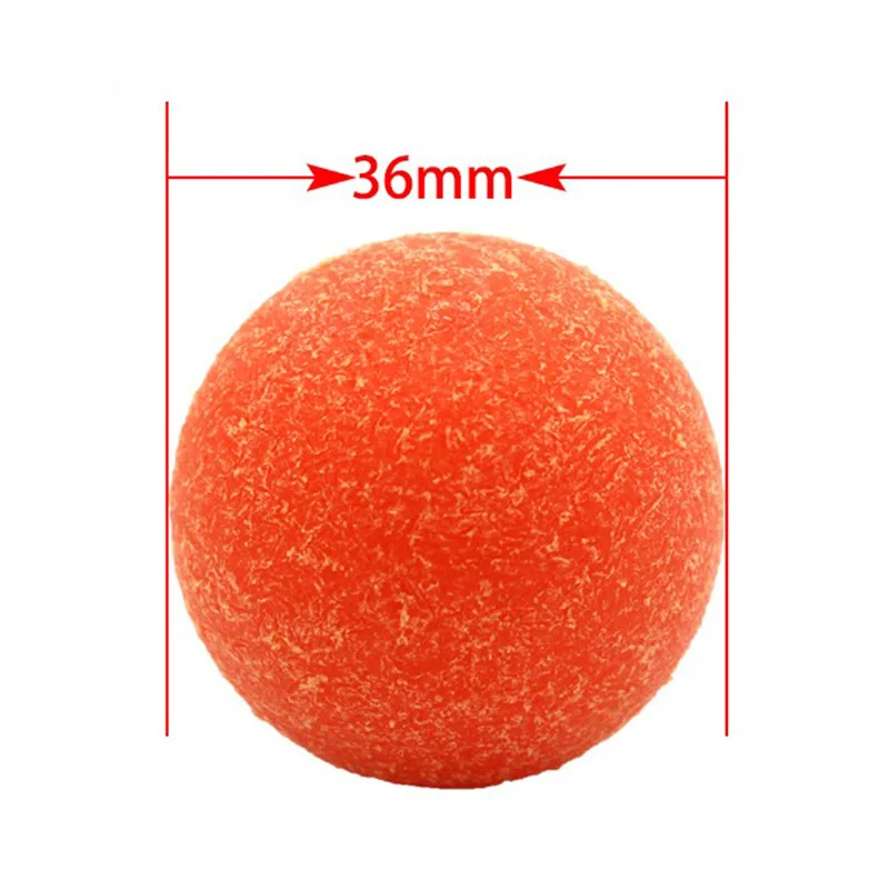 

NEW 2pcs 36mm 1.42" roughened surface orange Foosball table soccer table ball SOLID PLASTIC football balls baby foot fussball 09