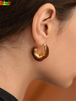 kshmir transparent acrylic earrings circle style simple retro earrings feminine temperament personality irregular earrings