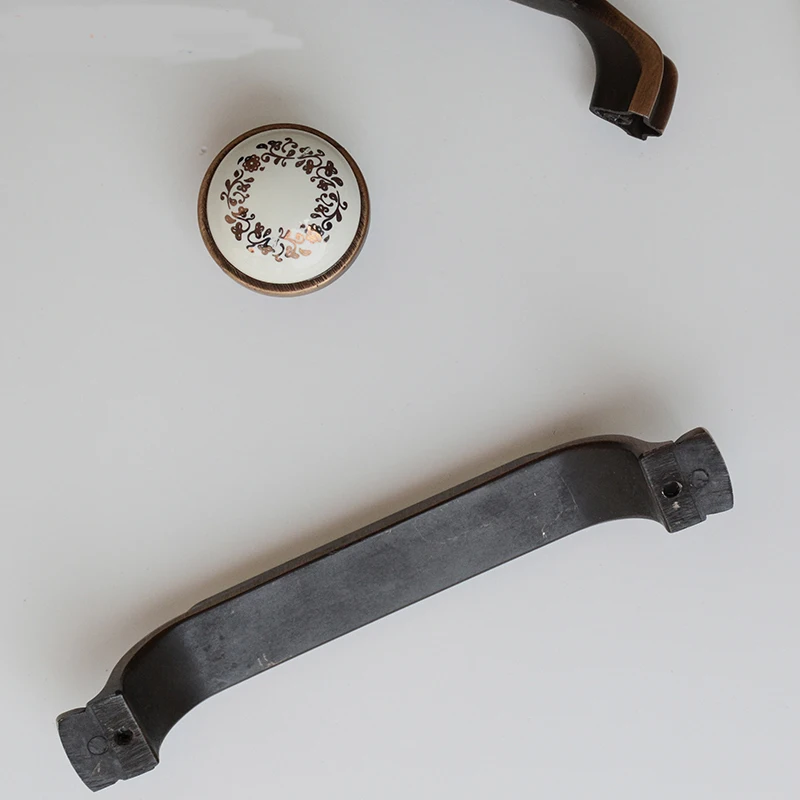 1 шт. европейская винтажная керамическая ручка для шкафа и ручек дверный шкаф