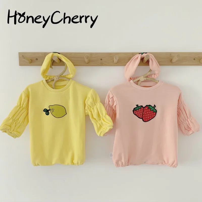 Боди для маленьких девочек Одежда с изображением лимонов малышей Красивая