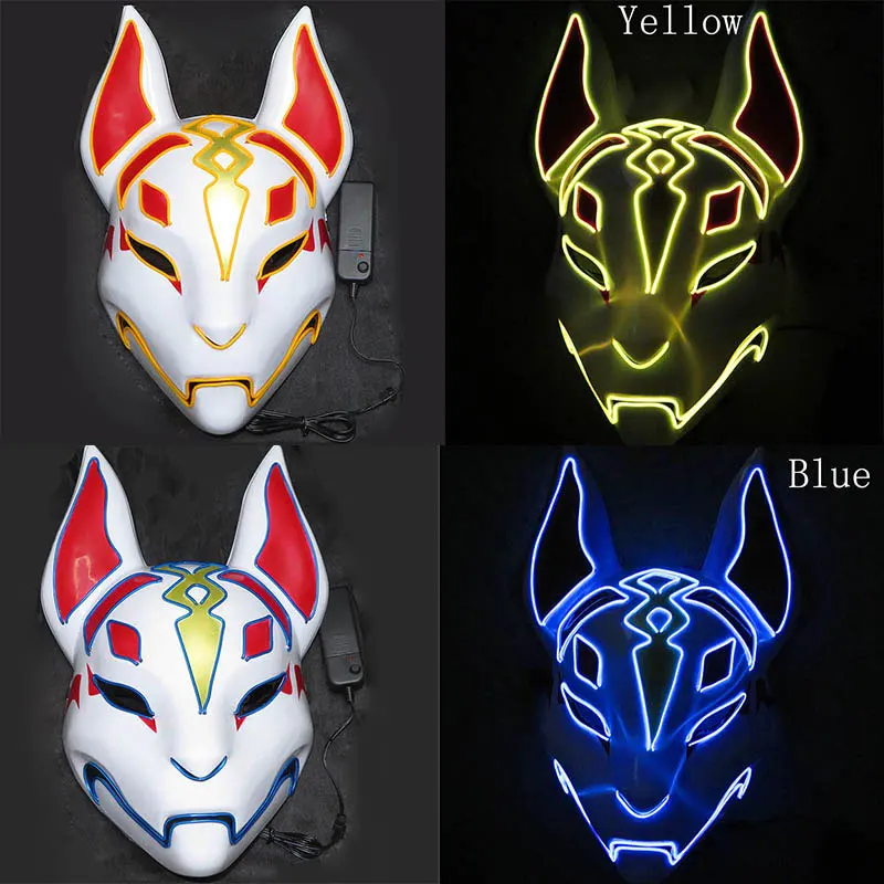 Неоновые маски крепости с голосовой активацией подсветкой светодиодная