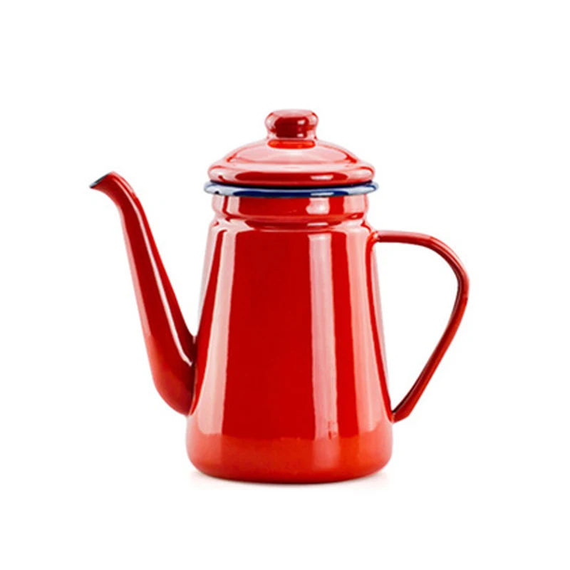 Японская эмаль Кофе горшок ручной Чай чайник индукции Плита Большая Емкость 1100