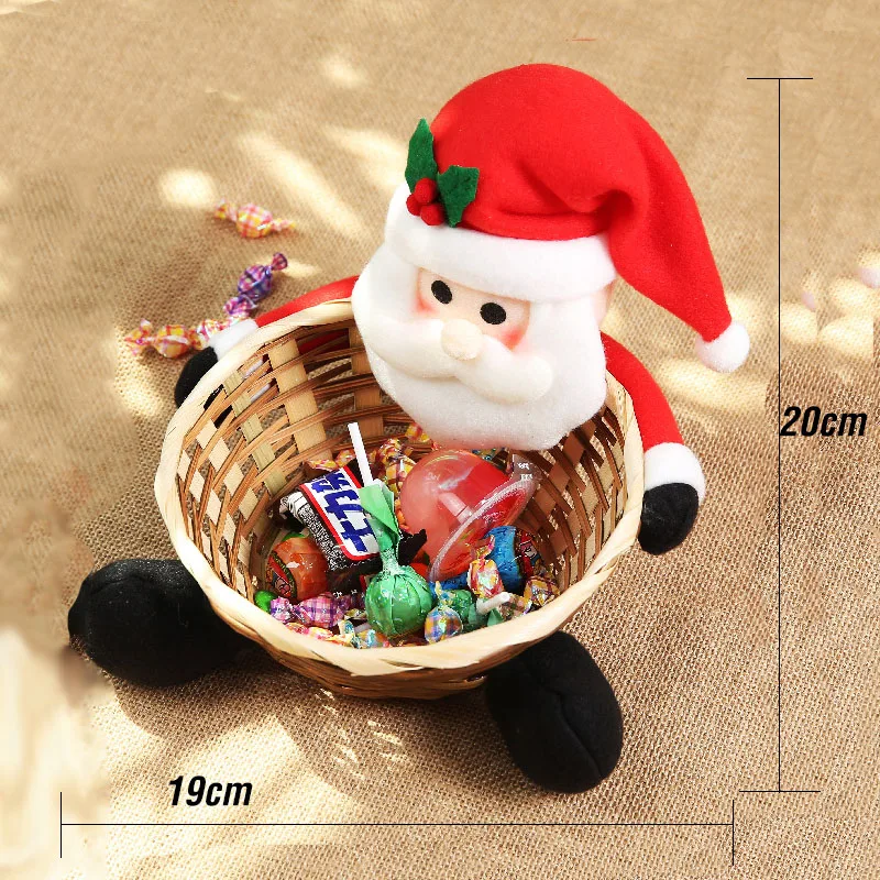 2020 Navidad плетеная корзина для хранения конфет Санта Клаус сумка Рождественский