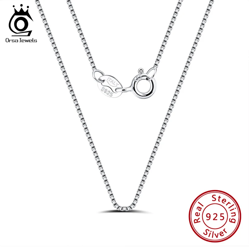 Ожерелье ORSA JEWELS 40 см 45 50 55 м 60 женское ожерелье из серебра 925 пробы с цепочкой 1 5 мм