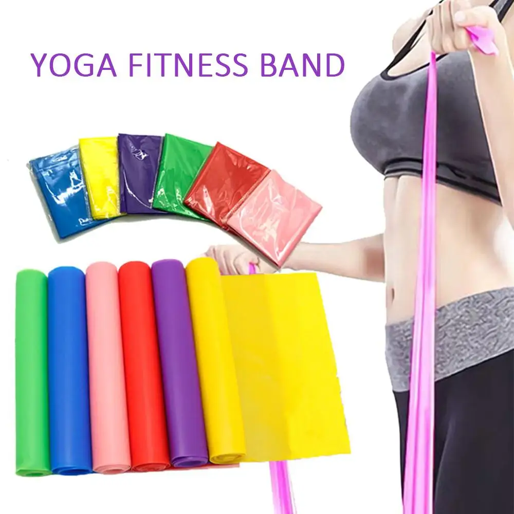 

1500 * 150 * 0.35mm Fitness Exercise Resistance Bands TPE Yoga Tension Band Fitness Equipment Pull Rope Strength Training Gym