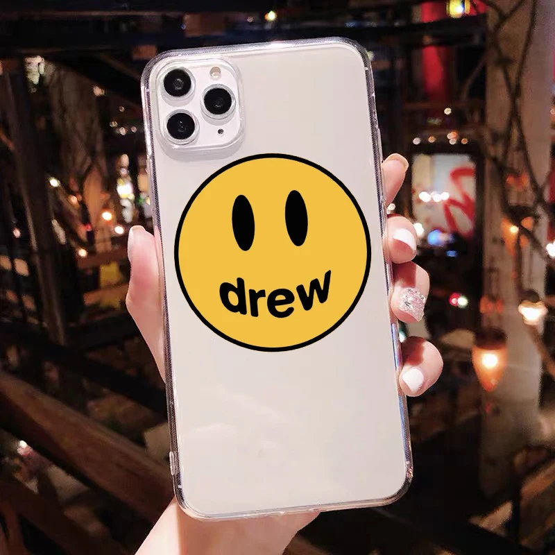 

Fashion Luxury brand Justin Bieber Drew House TPU Soft cover for iPhone 12mini 7 8 Plus SE2020 Xs Max 11Pro 12pro Max XR 6s case
