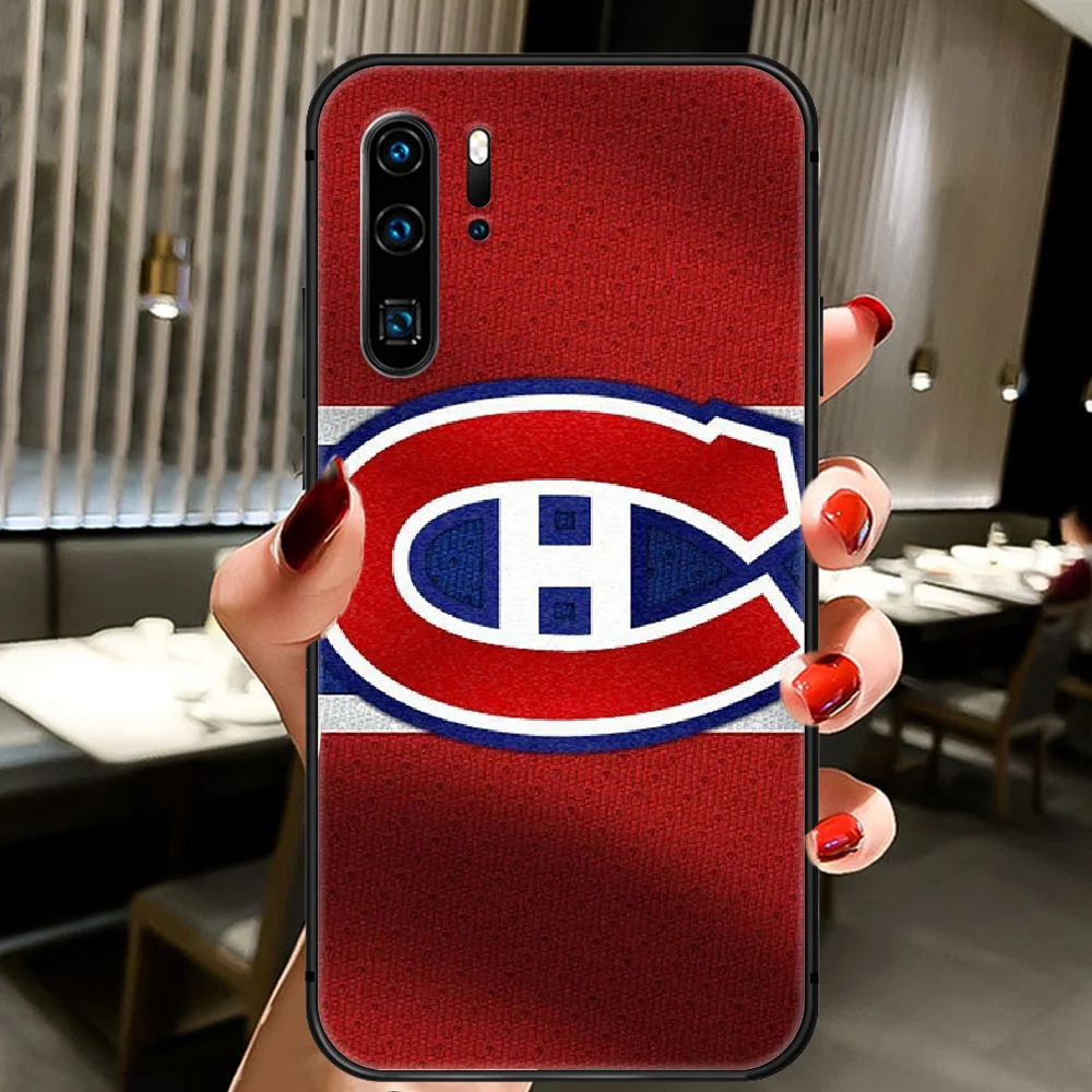 

Montreal Ice Hockey Canadien Phone Case Cover Hull For Huawei P8 P9 P10 P20 P30 P40 Lite Pro Plus Smart Z 2019 black Cover Soft