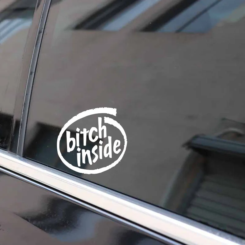 Смешные виниловые наклейки 14 х13 5 см B **** внутри для автомобиля Стильные