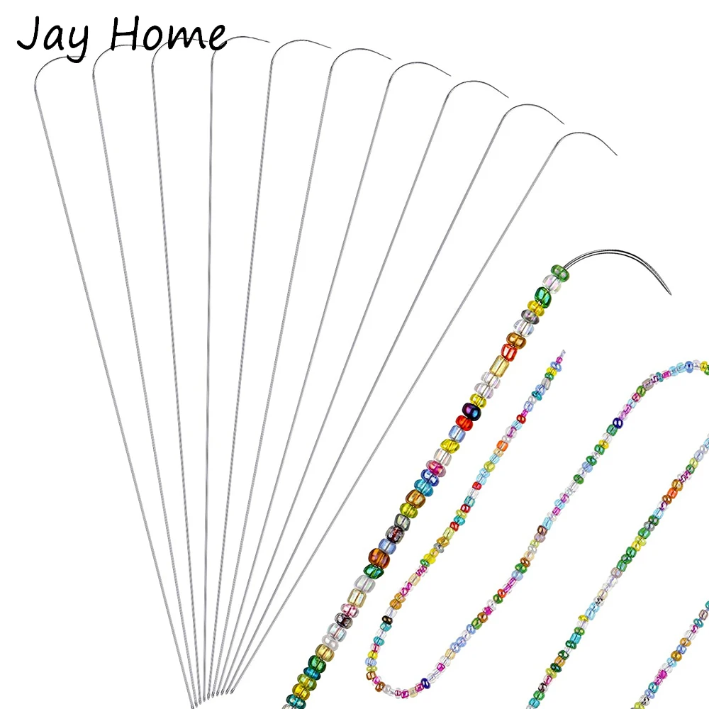 

5PCS Curved Beading Needles Stainless Bead Spinner Needles Thin Bead Needles for Jewelry Making Sewing Spin Bead DIY Craft