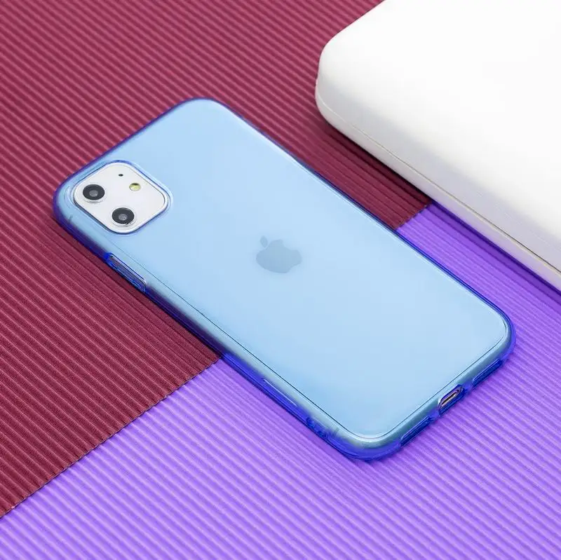 Ультра тонкий чехол для iphone 6 6S 7 8 Plus X XS Max XR 11 Pro Модный цветной прозрачный
