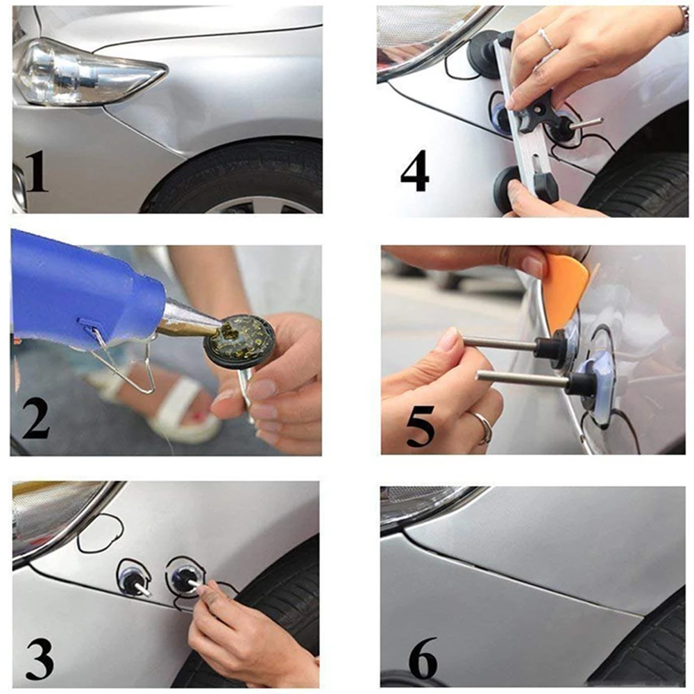 

Dent Repair Body Damage Tool Car Hand Tool Set 40W Car Glue Gun Glue Stick Paintless Dent Repair Tool Kit Pulling Bridge