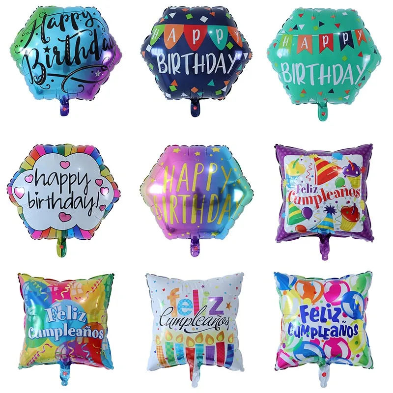 

5pcs 22inch Spanish Happy Birthday Foil Helium Balloons Wedding Feliz Cumpleanos Baby Shower Birthday Anniversary Decoration