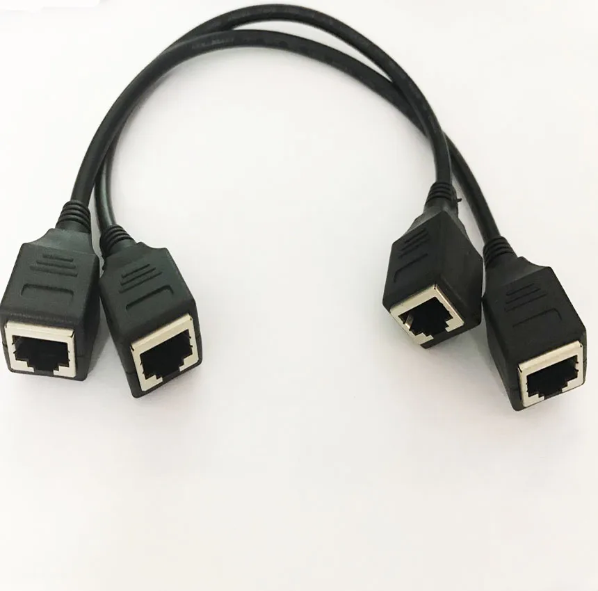 10 шт./лот Ethernet LAN RJ45 сетевой разъем гнездо к женскому адаптерному кабелю 30 см|lan rj45
