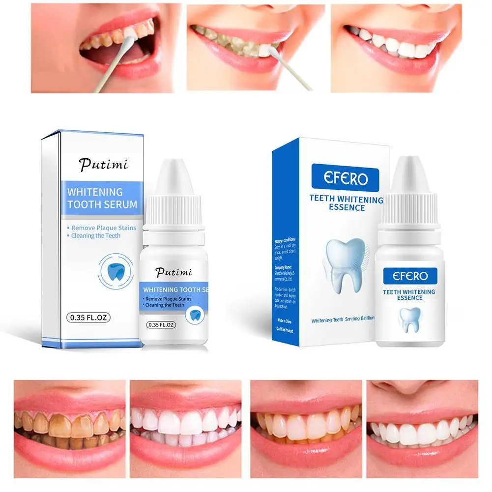 

1PC New Teeth Whitening Serum Gel Dental Oral Hygiene Cleanser Effective Remove Tooth Stains Plaque Teeth Bleaching Essence Toot
