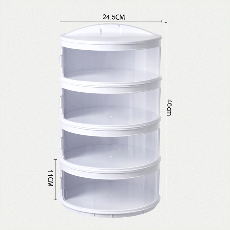 

Transparent Stackable Food Insulation Cover Dust Proof Portable For Home Kitchen Kitchen Storage & Organization Save Space