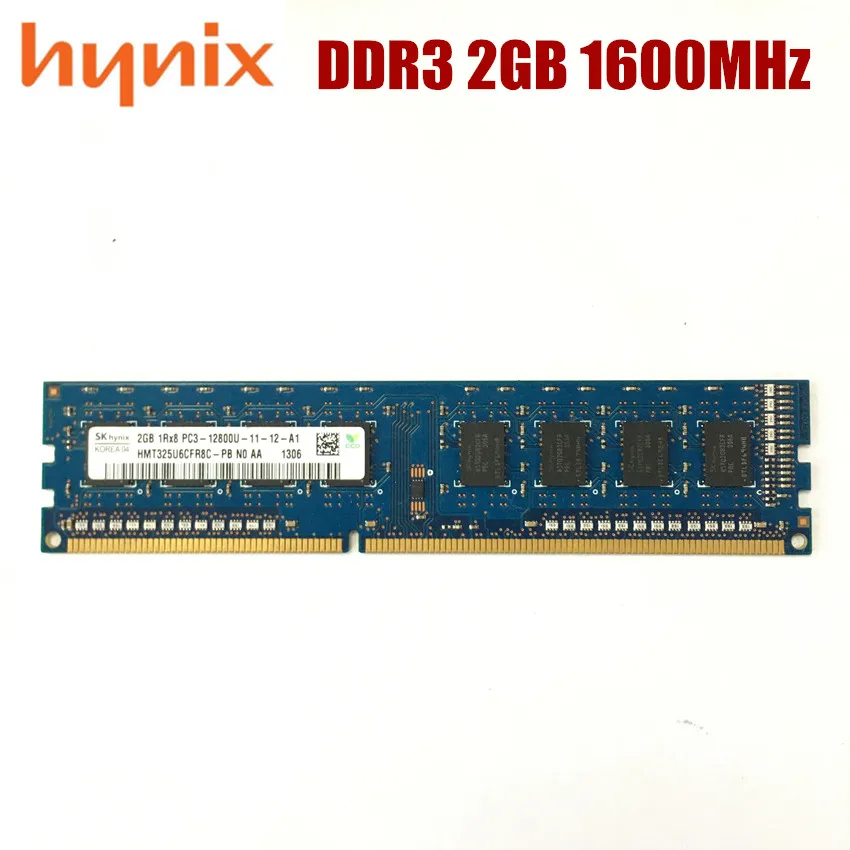 

Набор микросхем Hynix 2G 2 Гб 1R/2RX8 PC3 12800U DDR3 1600 МГц ОЗУ для настольного ПК Оперативная память для настольного компьютера 2G PC3 12800U DDR3 1600 ОЗУ