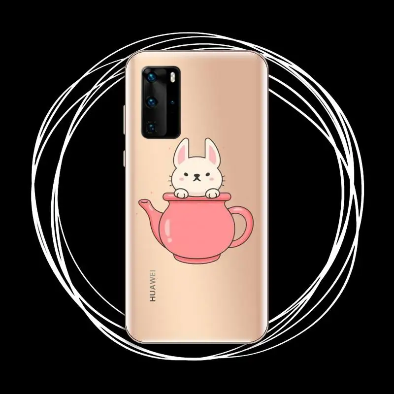 

Elephant Bird Rabbit cute animal Phone Case Transparent for Huawei P honor 8 10i 20 30 40 smart 2019