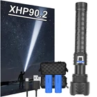 Фонарик XHP90, 5 режимов, 500 м, в качестве внешнего аккумулятора с дисплеем
