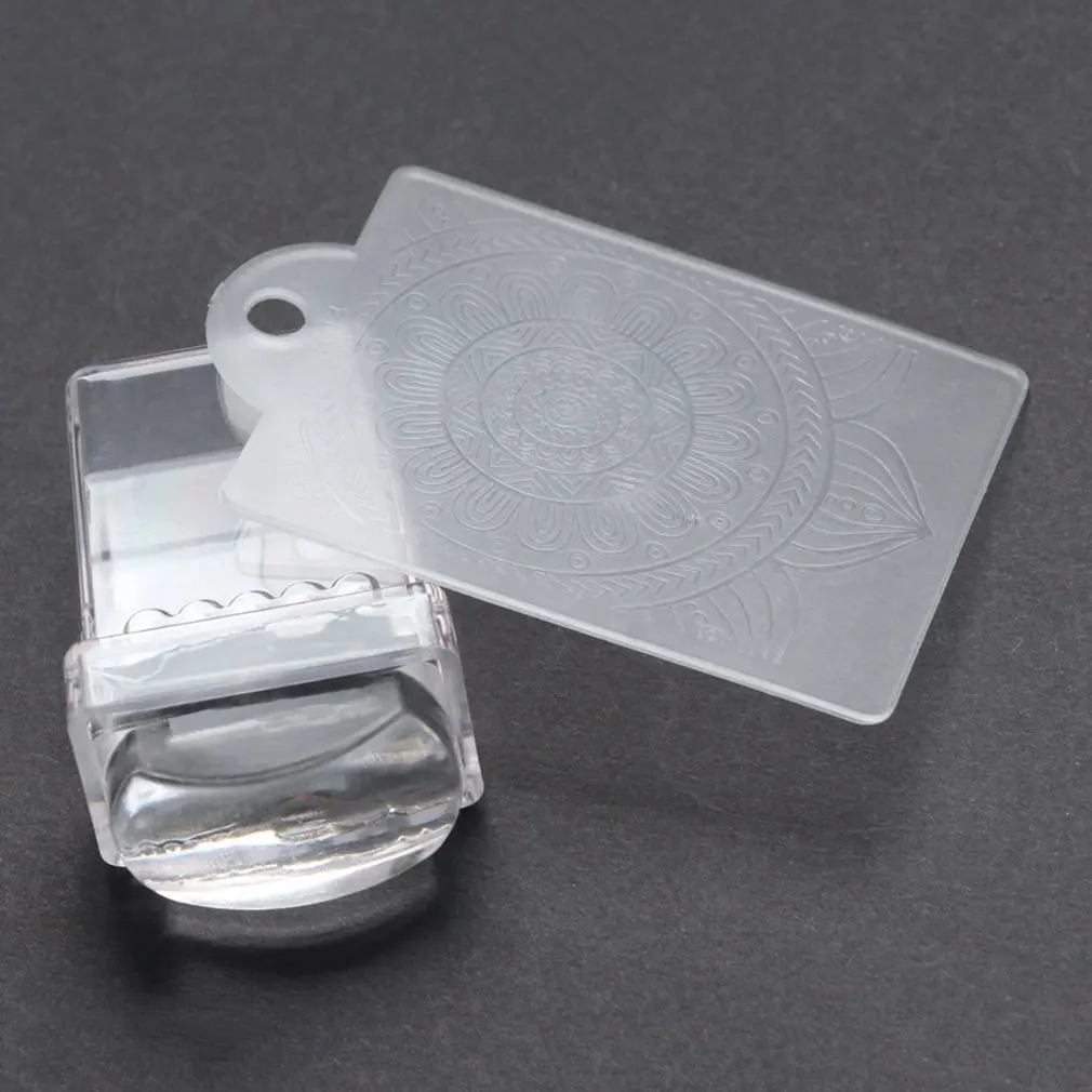 Прозрачный штамп силиконовый для женщин 2 шт./компл. инструмент нанесения лака