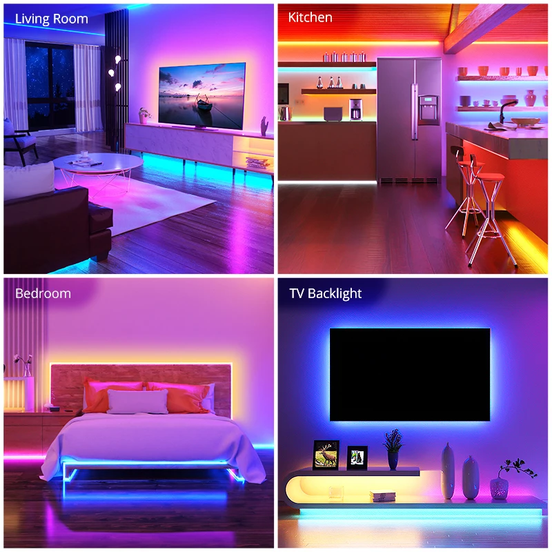 

5050 10M 300LEDs RGB Light With Music Syncing App Nite Bird 10M Smart WiFi LED Strip Smart Life/TUYA/Gosund APP Control SMD