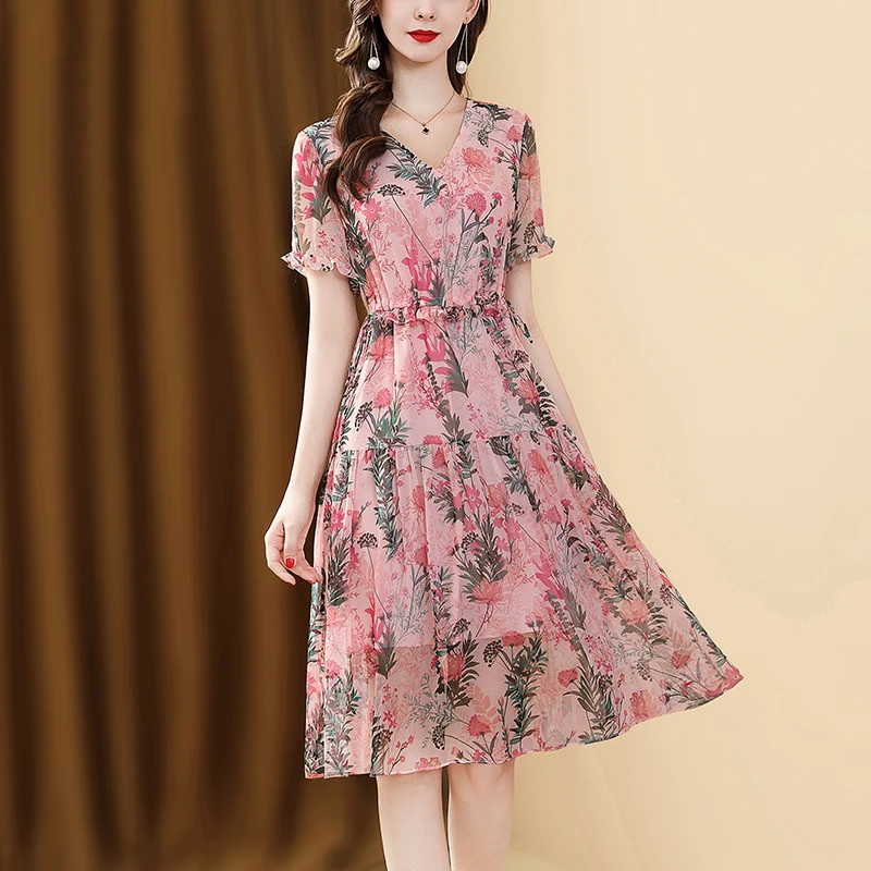 

Высокое качество 100% натурального шелка платья для женщин в африканском стиле 2021 женское летнее платье женский тонкий миди платье в стиле бохо, платье для мамы и дочки Ropa De Mujer Zjt2246