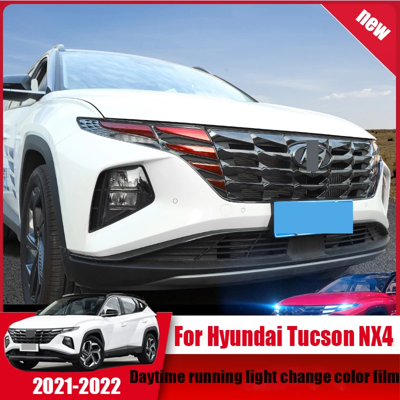 for Hyundai Tucson 2021 CN5 driving light headlight grille color change film decorative exterior sticker for Hyundai Tucson 2021 CN5 driving light headlight grille color change film decorative exterior sticker