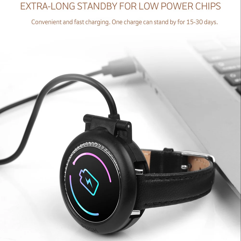 Умный Bluetooth браслет умный мониторинг здоровья кристалл циферблат часы NK-Shopping |