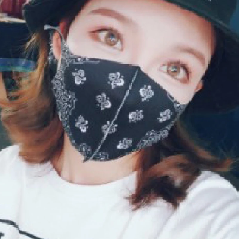 Fashion Black Mask Mouth Cotton Cartoon Face Reusable Windproof Masks | Аксессуары для одежды