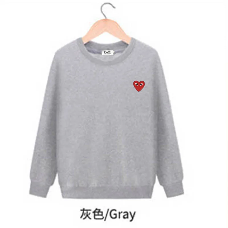 

Fashion Sweatshirt Male and Female Couples Wear O Neck Little Red Heart Embroidery Four Seasons Long Sleeve sweatshirts