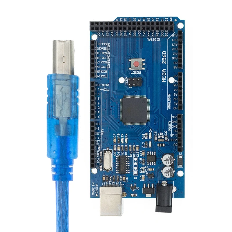 10 комплектов плата MEGA2560 Mega 2560 R3 Mega2560 REV3 шт. искусственная + USB-кабеля CH340G(lan) |