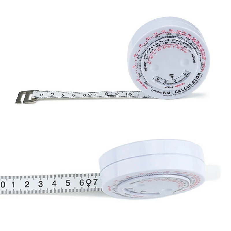 

New 1pcs 150cm BMI Body Retractable Tape For Diet Weight Loss Tape Measure & Calculator Keep Your Beauty Body Ruler