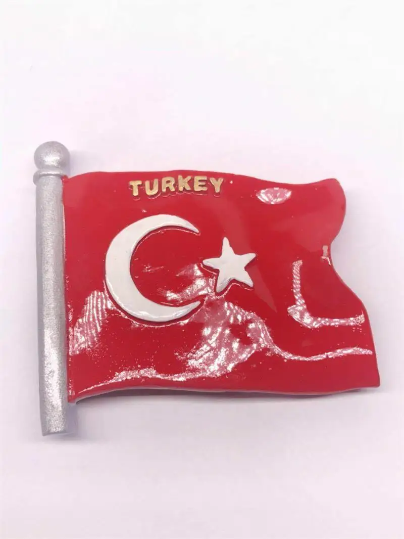 Turkey 3d магнит для холодильника с флагом России Канада Япония Украина Италия Сингапур всемирно флаги стран наклейки на холодильник магниты для украшения - Цвет: Turkey