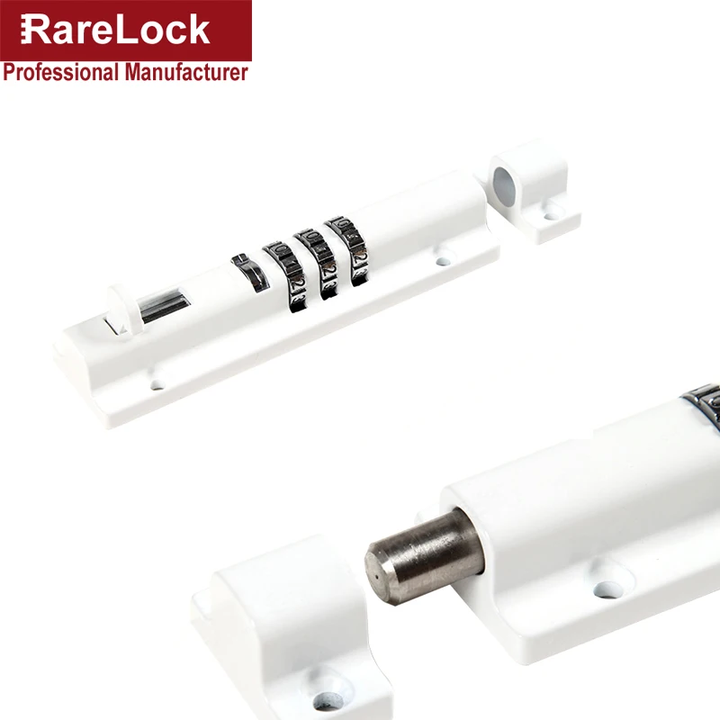 White 1pcs Rarelock комбинация дверная защелка 3 цифры раздвижной болт для окна хранения ювелирных изделий ящик для инструментов шкаф тренажерный зал школы шкафчик DIY MS550 ii - Цвет: White 1pcs