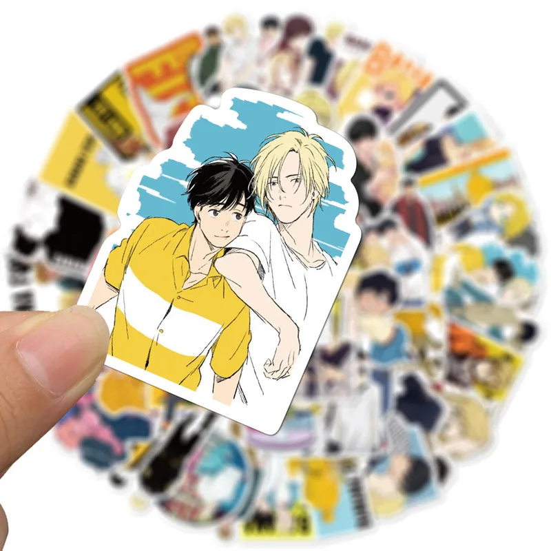 

10/30/50/100Pcs BANANA FISH Stickers Funny Cartoon Anime Sticker Laptop Pvc Waterproof Graffiti Decals Kids Classic Toys Gifts