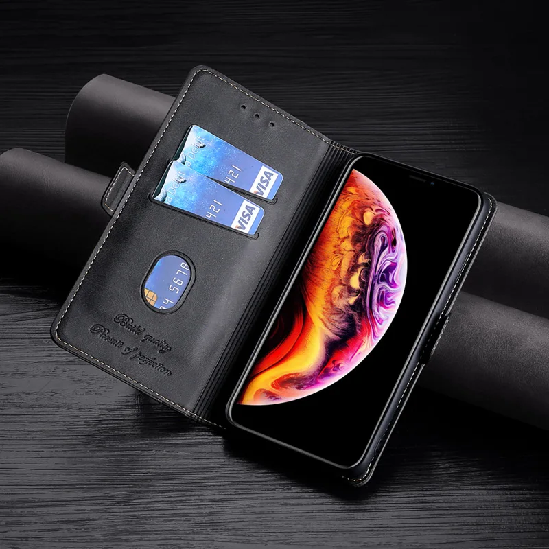 Кожаный чехол для Sony Xperia Z6 Z5 XZS XZ5 XZ4 XZ3 XZ2 XZ1 XA3 XA2 XA1 Compact Premium Ultra Plus Flip Wallet Case