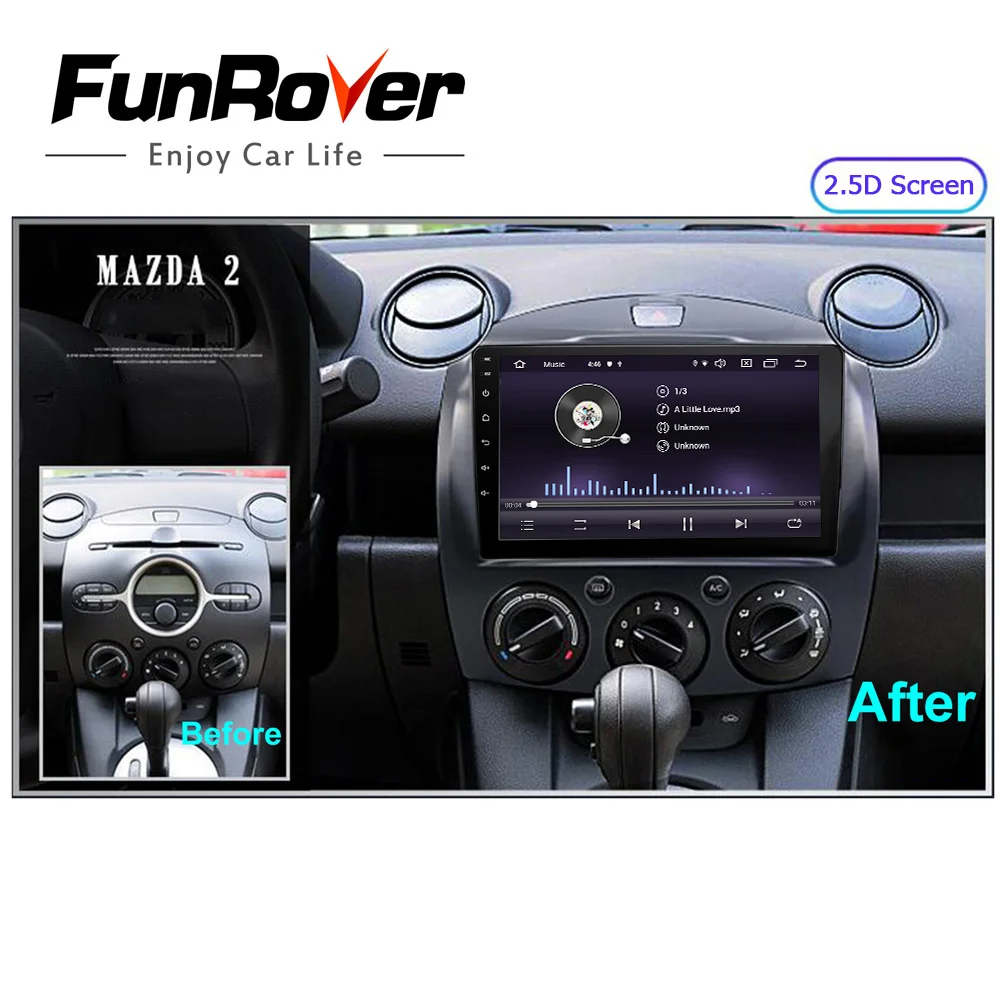 Android 9 0 для MAZDA 2/DE/третьего поколения 2007 2013 2014 Автомобильный Радио gps &quot2Din блок