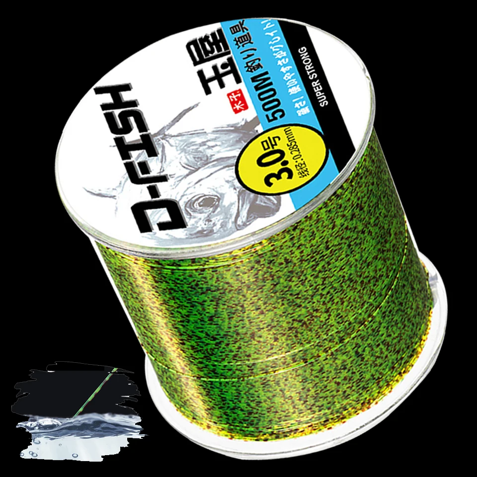 

WALK FISH леска 500 м, невидимая 3D леска, сверхпрочная нейлоновая однонитевая леска для ловли окуня, карпа, рыболовные снасти