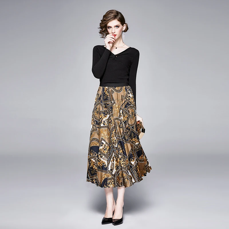 

Женский комплект из двух предметов, однотонный хлопковый офисный комплект с V-образным вырезом и эластичным поясом, элегантные брюки до щик...