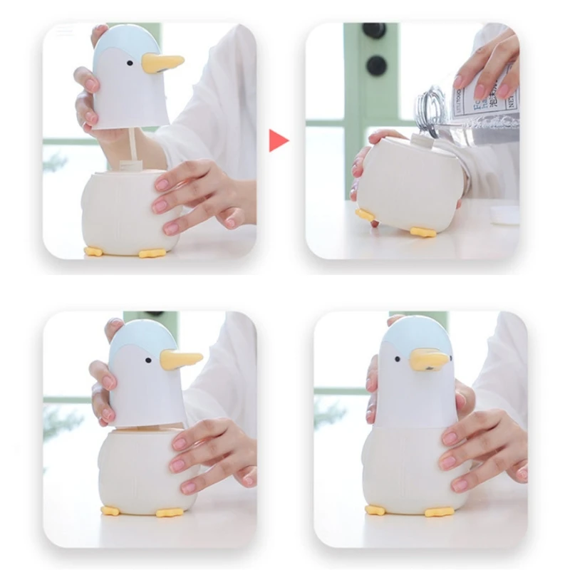 

Cute Penguin Automatic Soap Dispenser Touchless Induction Foam Bubble Washing