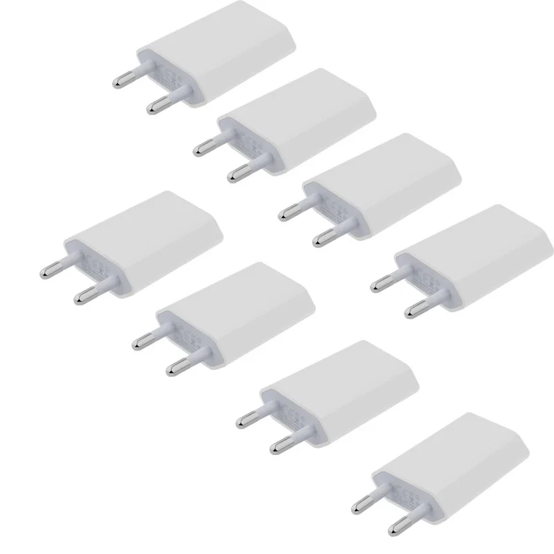 20pcslot useu plug 5v 1a 5w ac usb charger ac wall power adapter for samsung for i phone htc huawei xiaomi mobile phones free global shipping