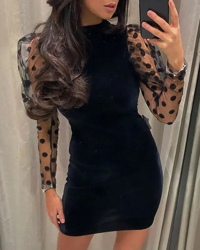 Новые модные женские платья Сетчатое прозрачное облегающее вечернее вечерние