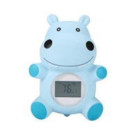 bathroom water thermometer bath waterproof digital thermometer floating hippo baby sensor led warning bathtub alarm chronograph
