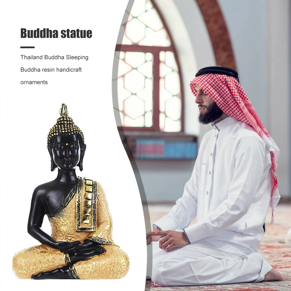 Статуя Будды Dhyana Mudra медитационная сидячая статуя из смолы настольное украшение