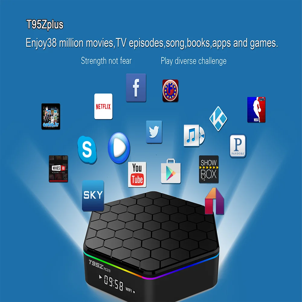 

TV Box Android Amlogic S912 Octa Core DDR3 3GB RAM 32GB ROM Hexagon Set-Top Receiver T95Z PLUS 4K with WIFI player