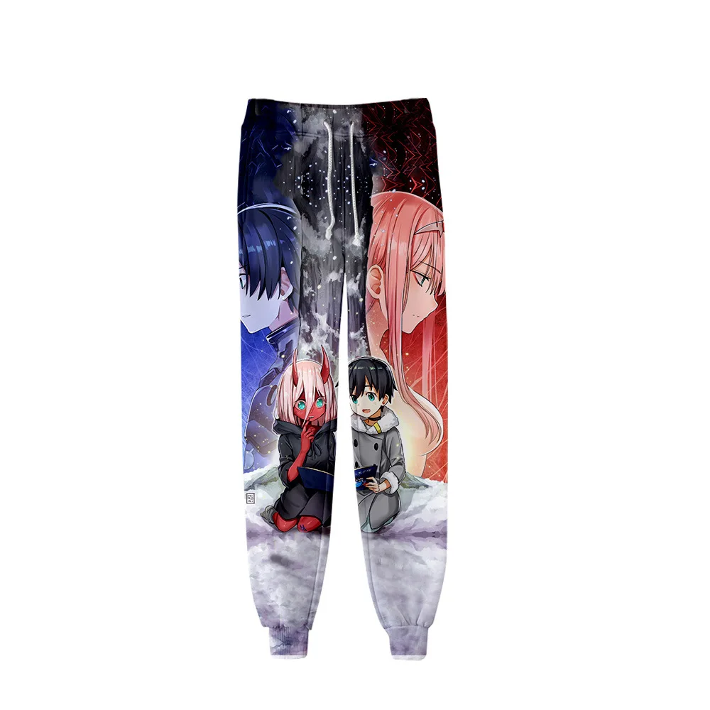 

DARLING IN THE FRANXX Zero Two-3D Pants Men Women Sweatpants Plus Size Warm Casual High Quality Spring Fall Casual Pants