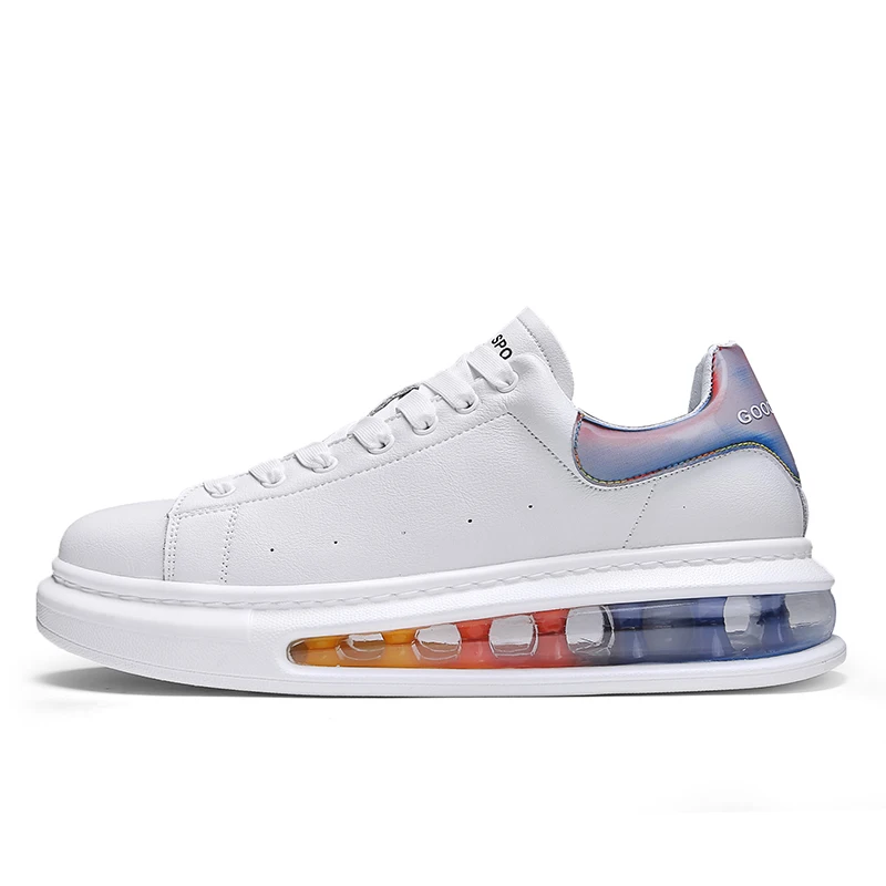 

2021 Cries&D Breathable Non-Slip Brand Luxury Fashion Trend Leather Casual Shoes White Couples Men Women's Sneakers Air Bottom
