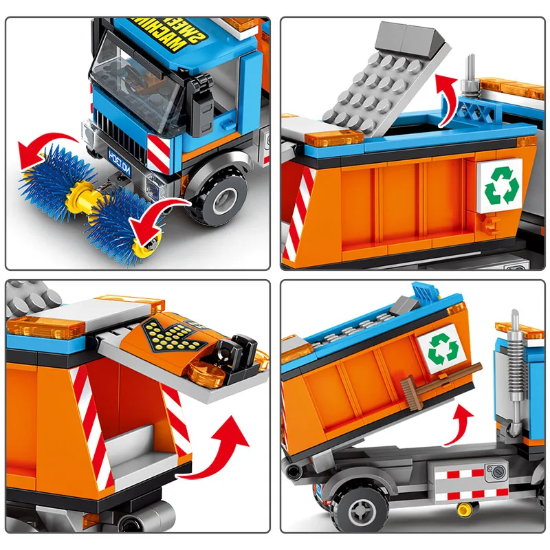 Городская санитария уборка автомобиля пицца на вынос модель конструктор уличные