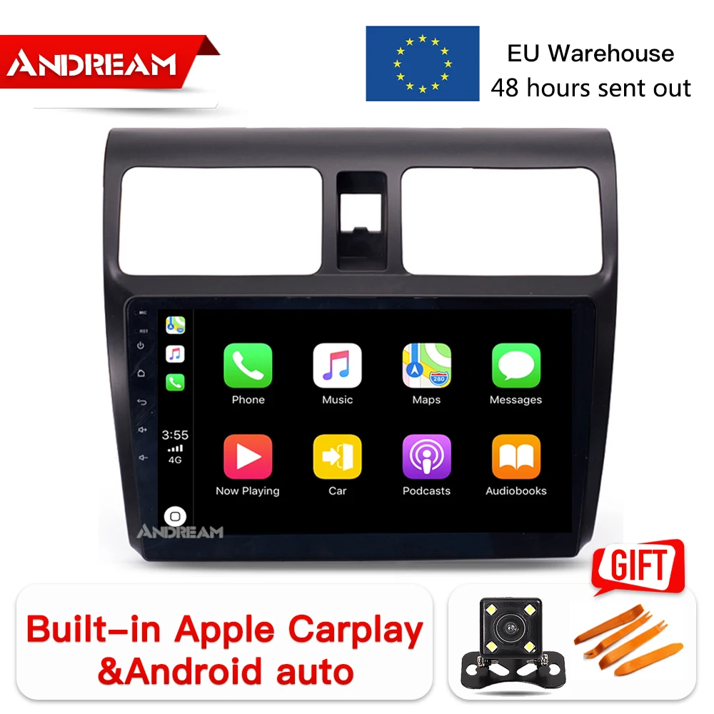 Android 8 1 2 + 32G 10 дюймов carplay Автомобильная Мультимедийная система для Suzuki Swift 2005 2016 gps