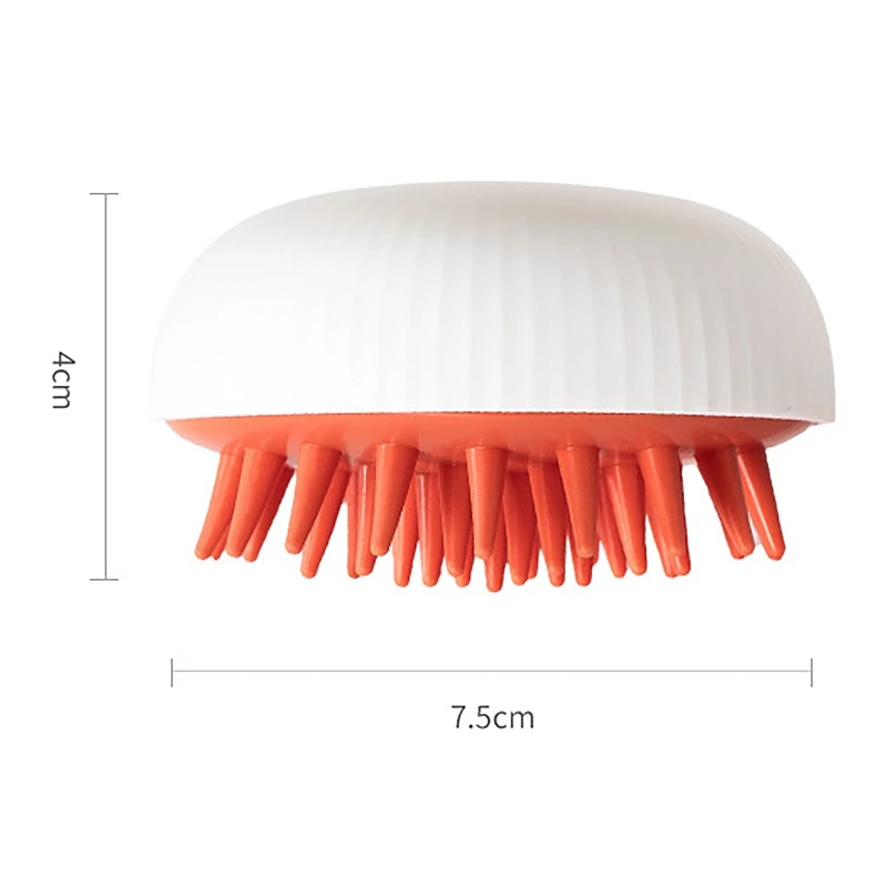

3PCS Hair Scalp Massager Shampoo Washing Brush Comb Shower Head Scrubber Cleanser Dandruff Rake Head Acupoint Relaxing